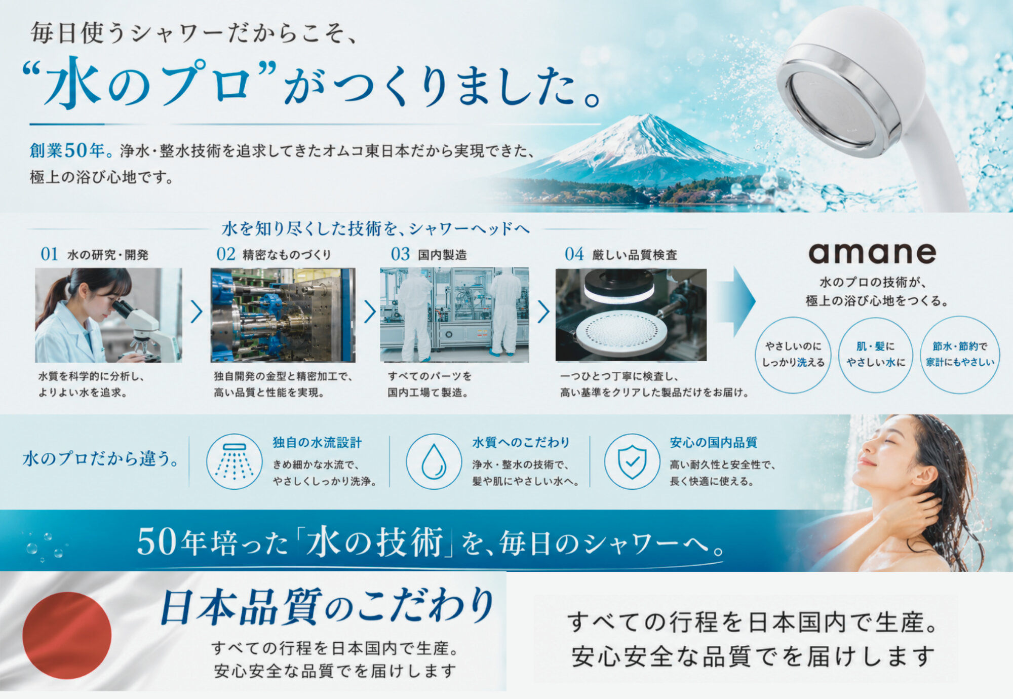 毎日使うシャワーだからこそ水のプロがつくりました
