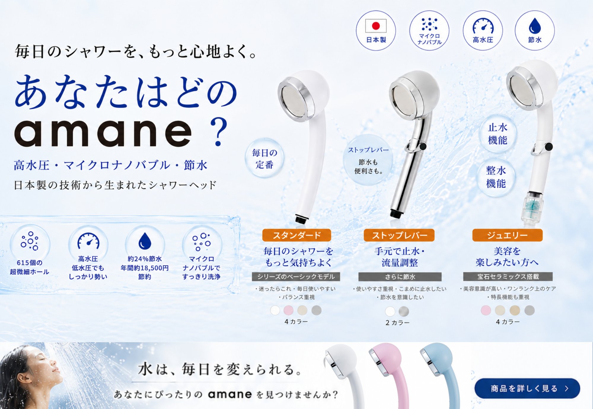 あなたはどのamane？スタンダード・ストップレバー・ジュエリー