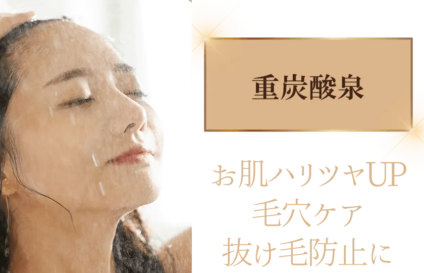 重炭酸泉　お肌ハリツヤUP　毛穴ケア 抜け毛防止に