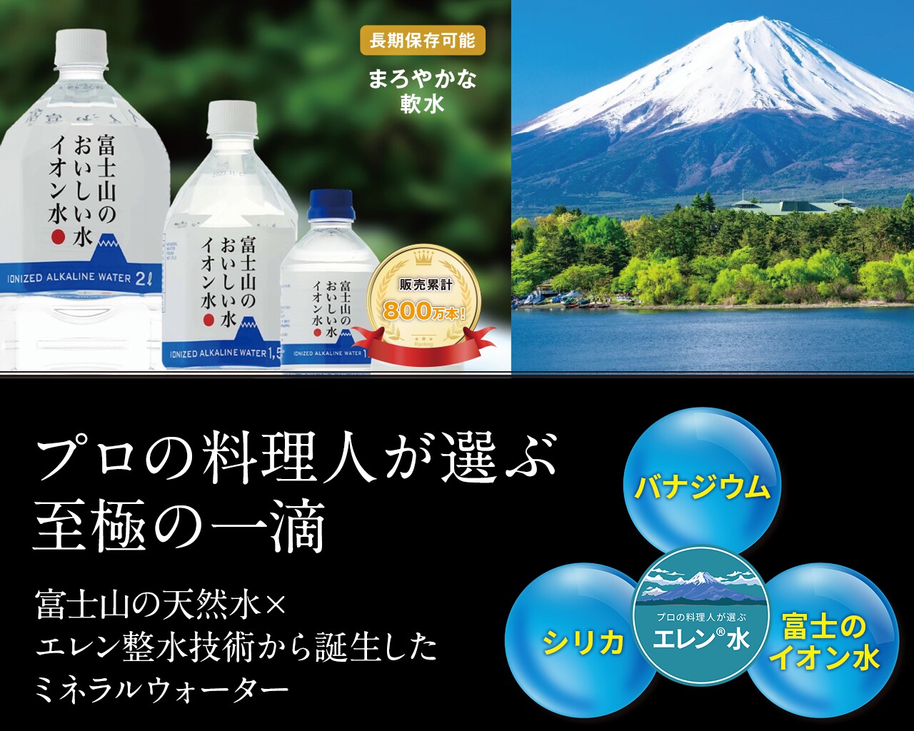 富士山の天然水×エレン整水技術から誕生したミネラルウォーター